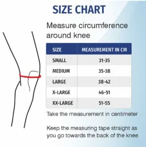 Knee size – cicumference
