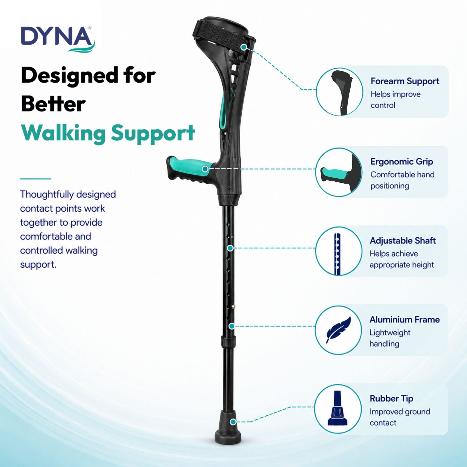 DYNA Elbow Crutch Stick