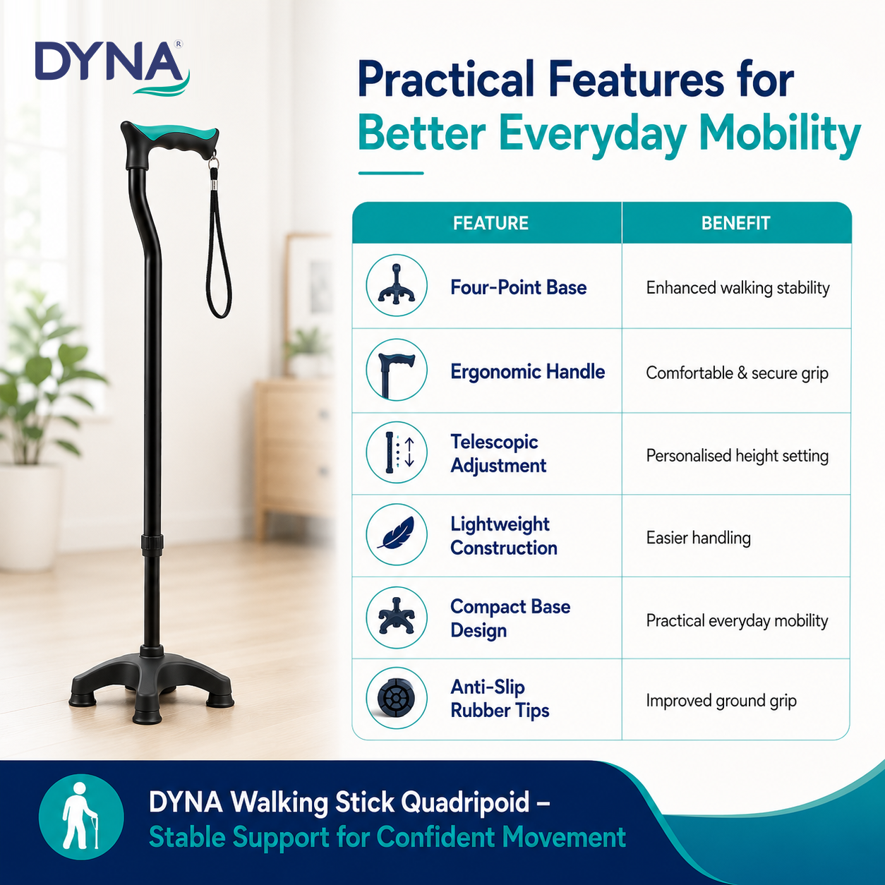DYNA Walking Stick Quadripoid