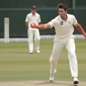 pikaso_texttoimage_image-of-cricket-player-wearing-arm-sleeve-and-bow