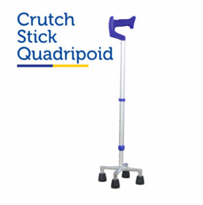 crutch stick with quadripoid base