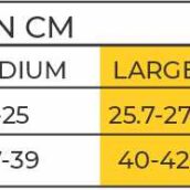 Dyna Cast shoe size chart
