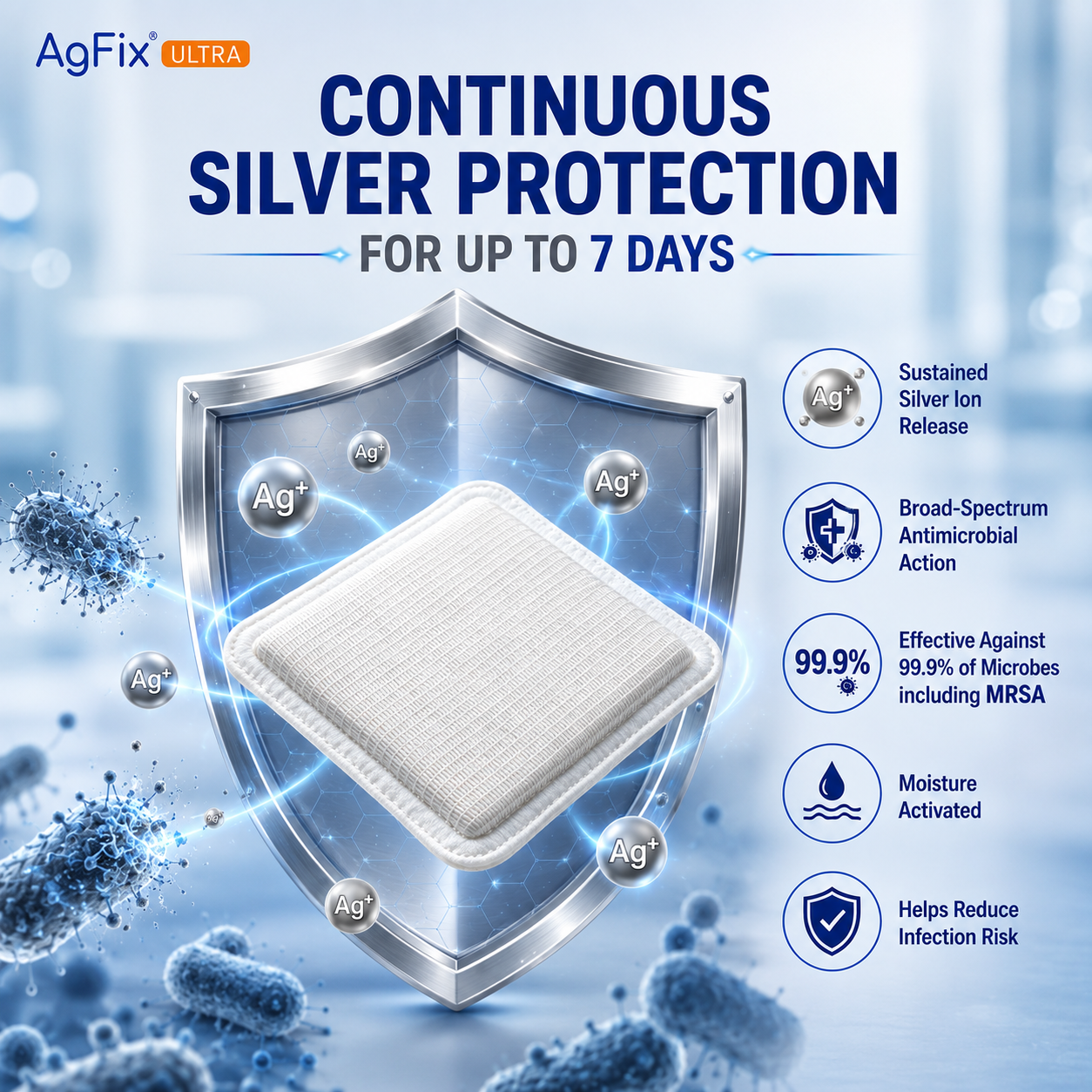 AgFix Ultra Foam Silver Dressing