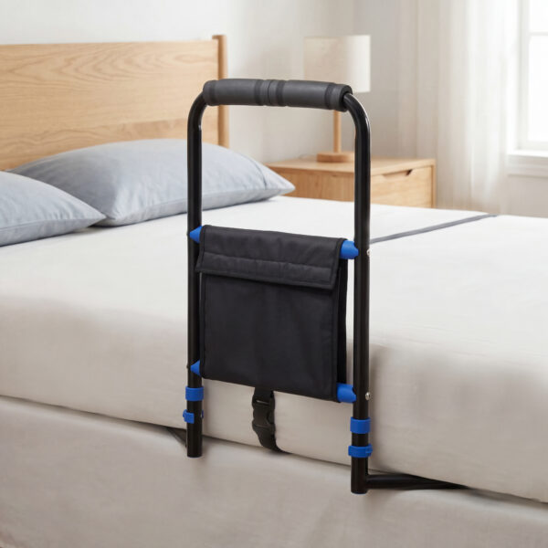 Dyna Bed Safety Rail for Elderly & Patients | Sturdy Aluminium Bed Assist Rail | Fits Any Bed | Secure Bedding Strap | Easy Installation | Home & Hospital Use