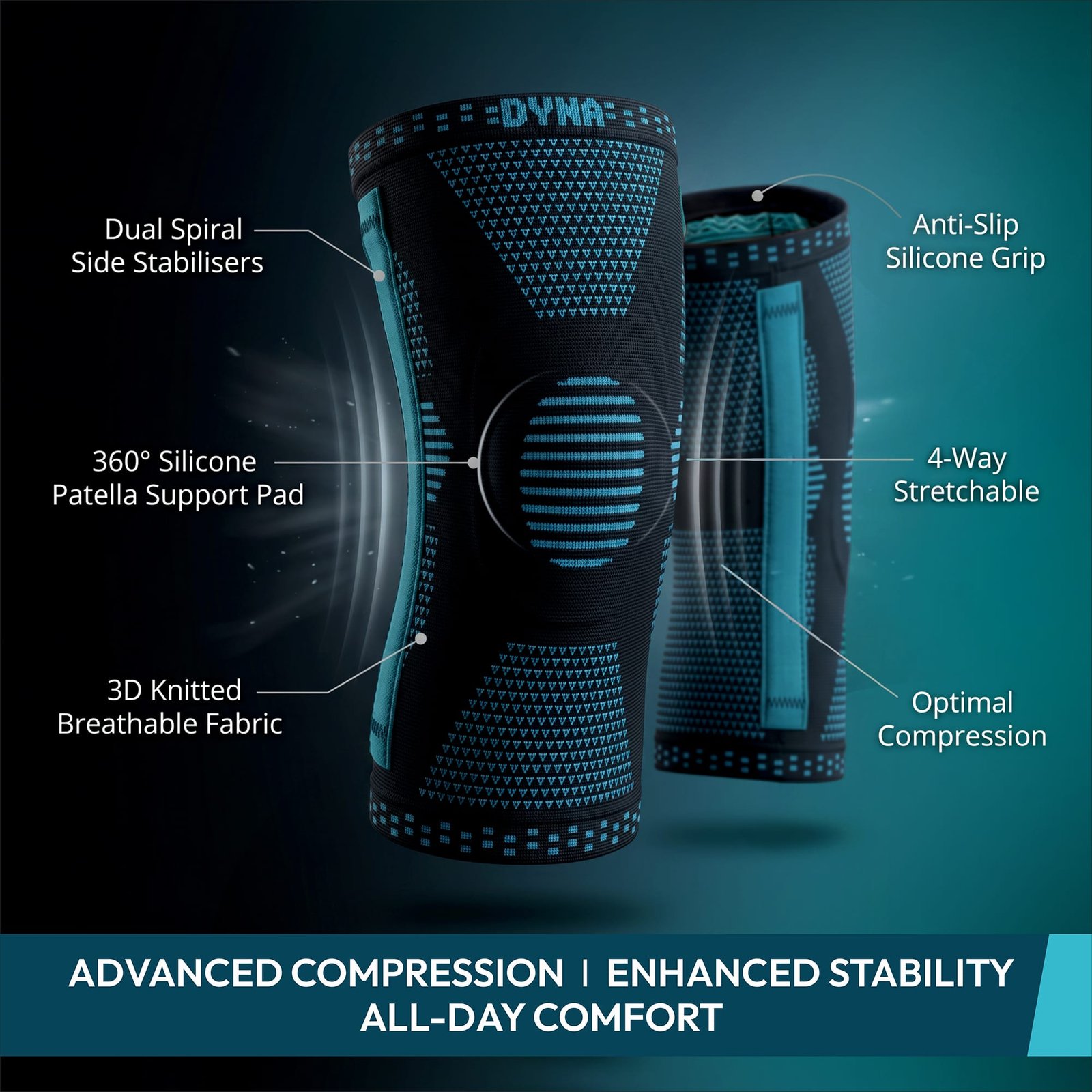 DYNA Knee Brace with Side Stabilizers