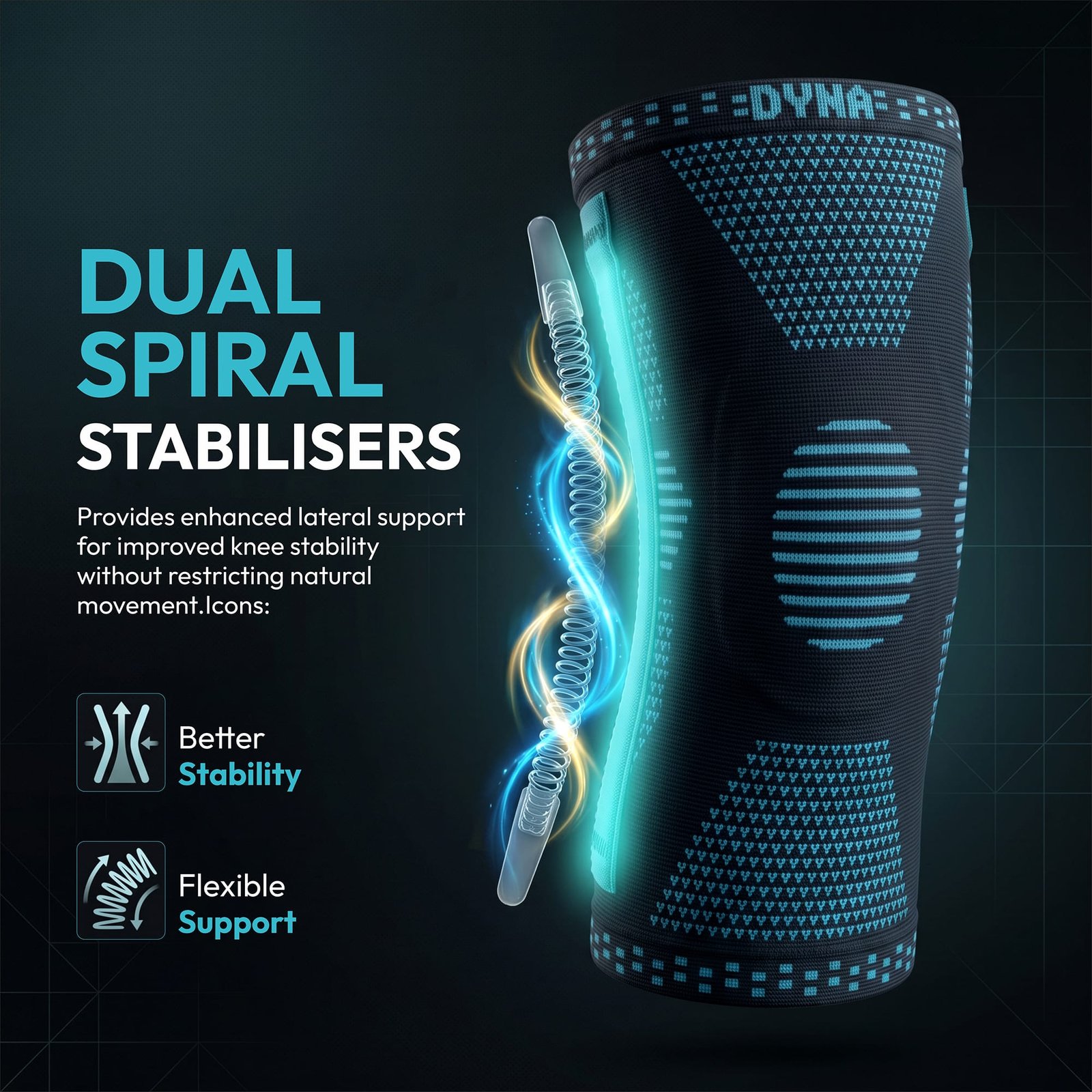 DYNA Knee Brace with Side Stabilizers