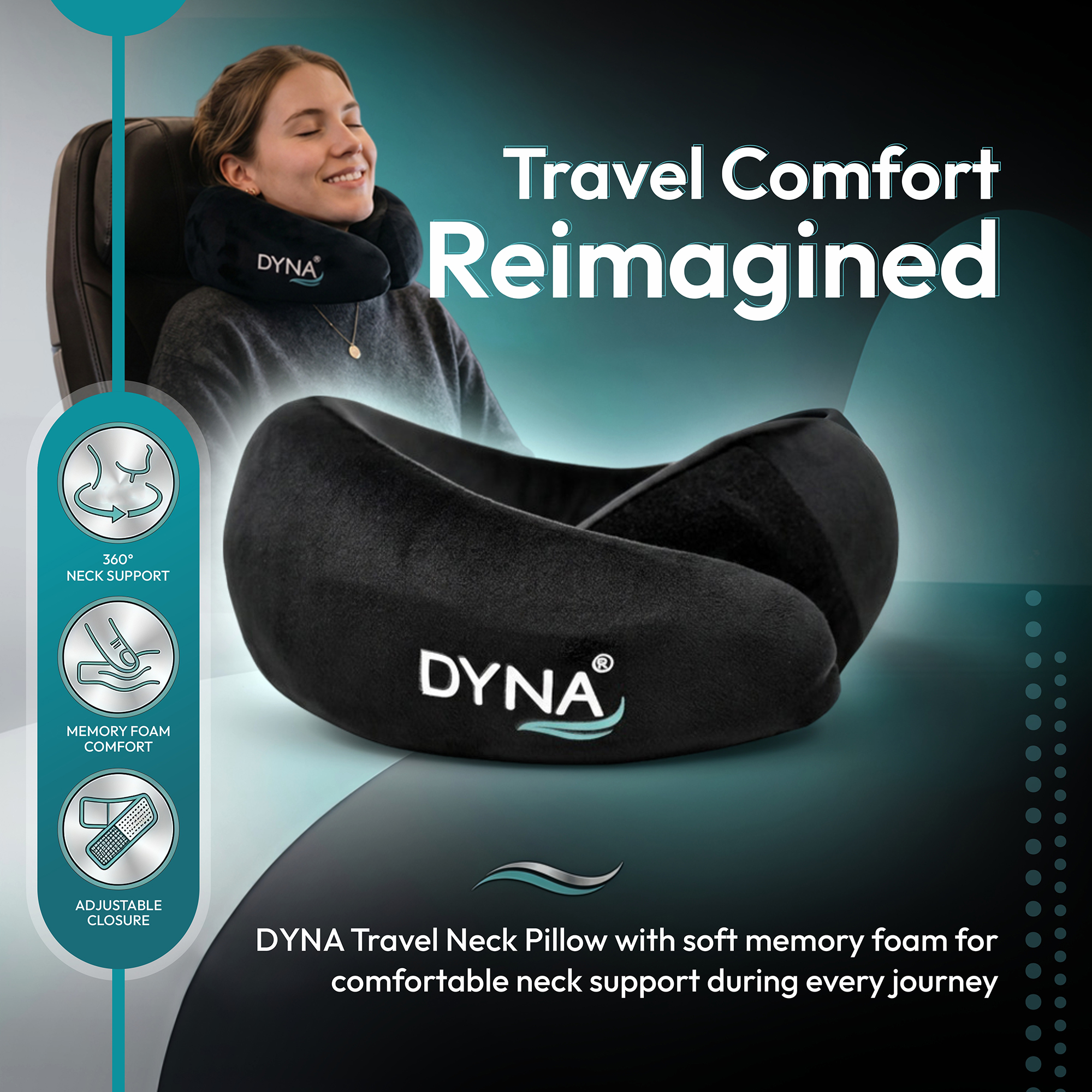 DYNA Memory Foam Neck Pillow - Image 3