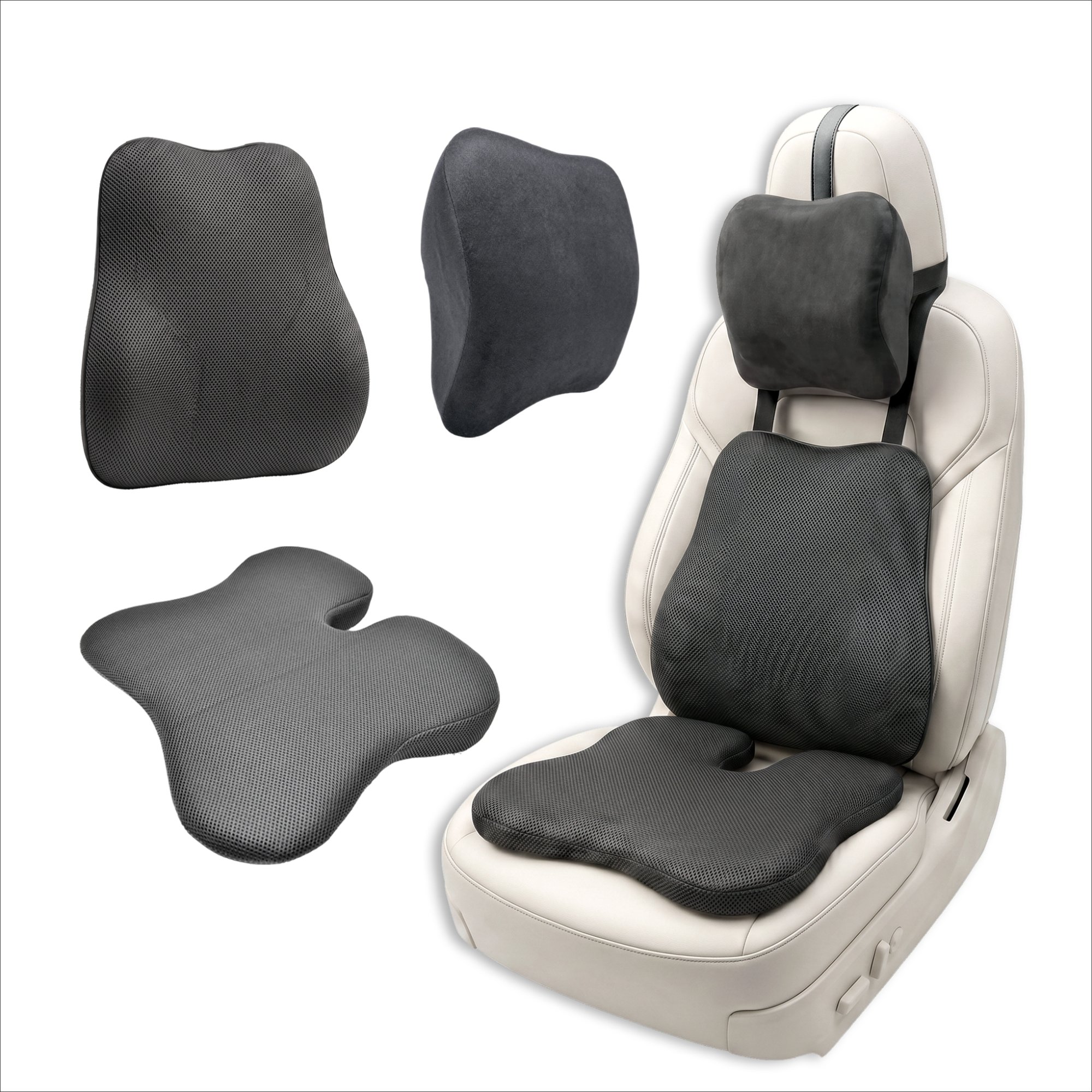 Dyna Memory Foam Car Seat Cushion – Seat, Back and Neck Support - Image 9